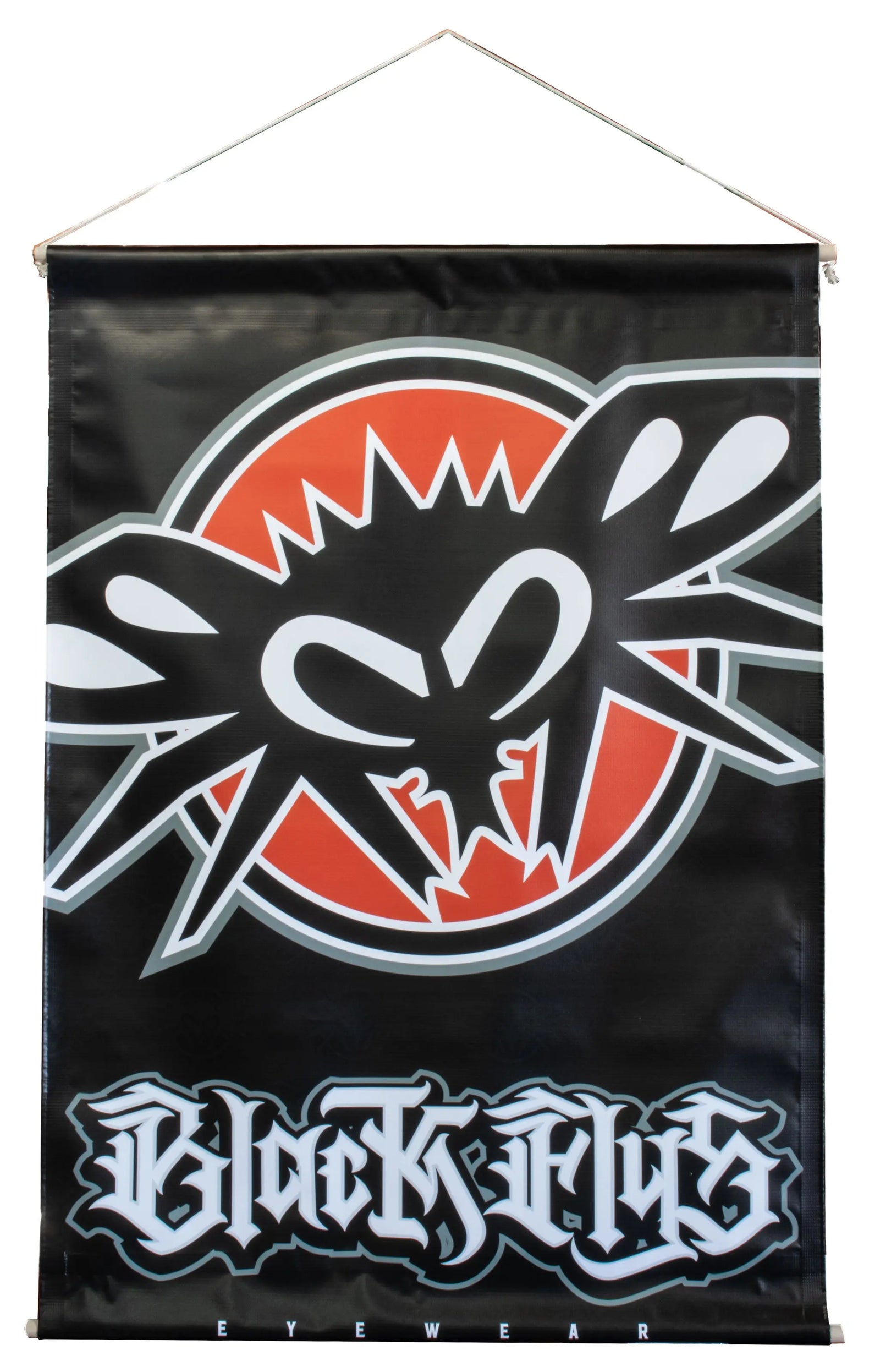 Black Flys Hanging Canvas Banner - BlackFlys