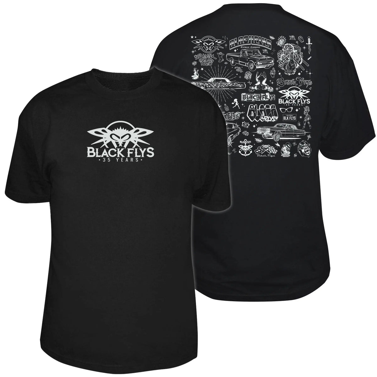 35th Anniversary Tee Black Flys