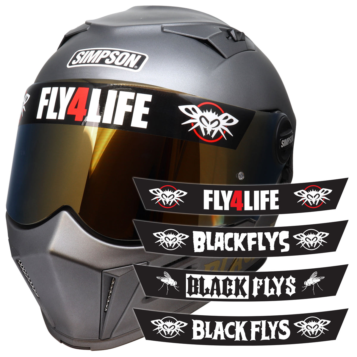 Fly Helmet Visor Sticker