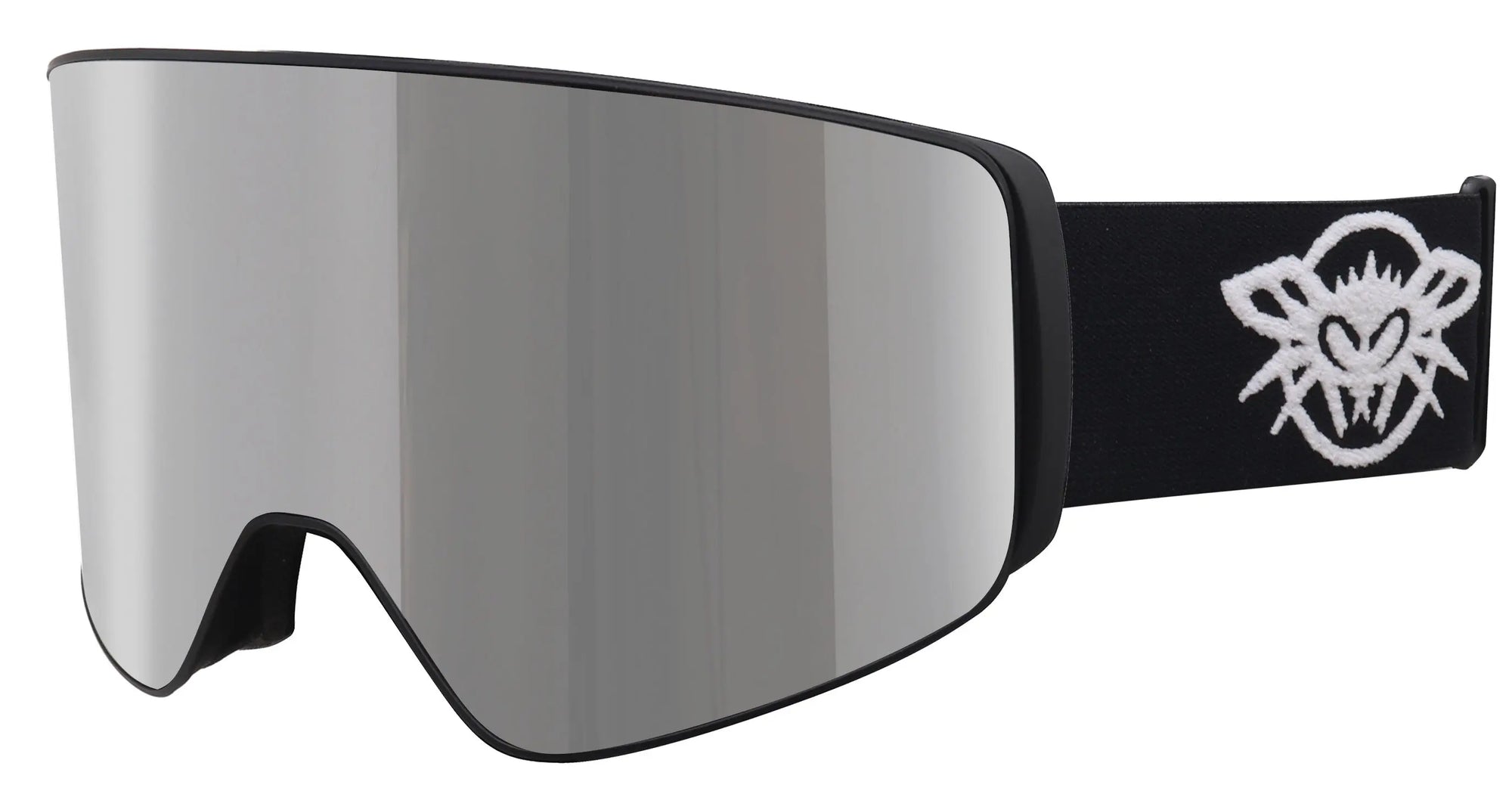 magnetic snowboard goggles Magna Fly Magnetic Snow Goggle Matte Black w/ Silver Mirror