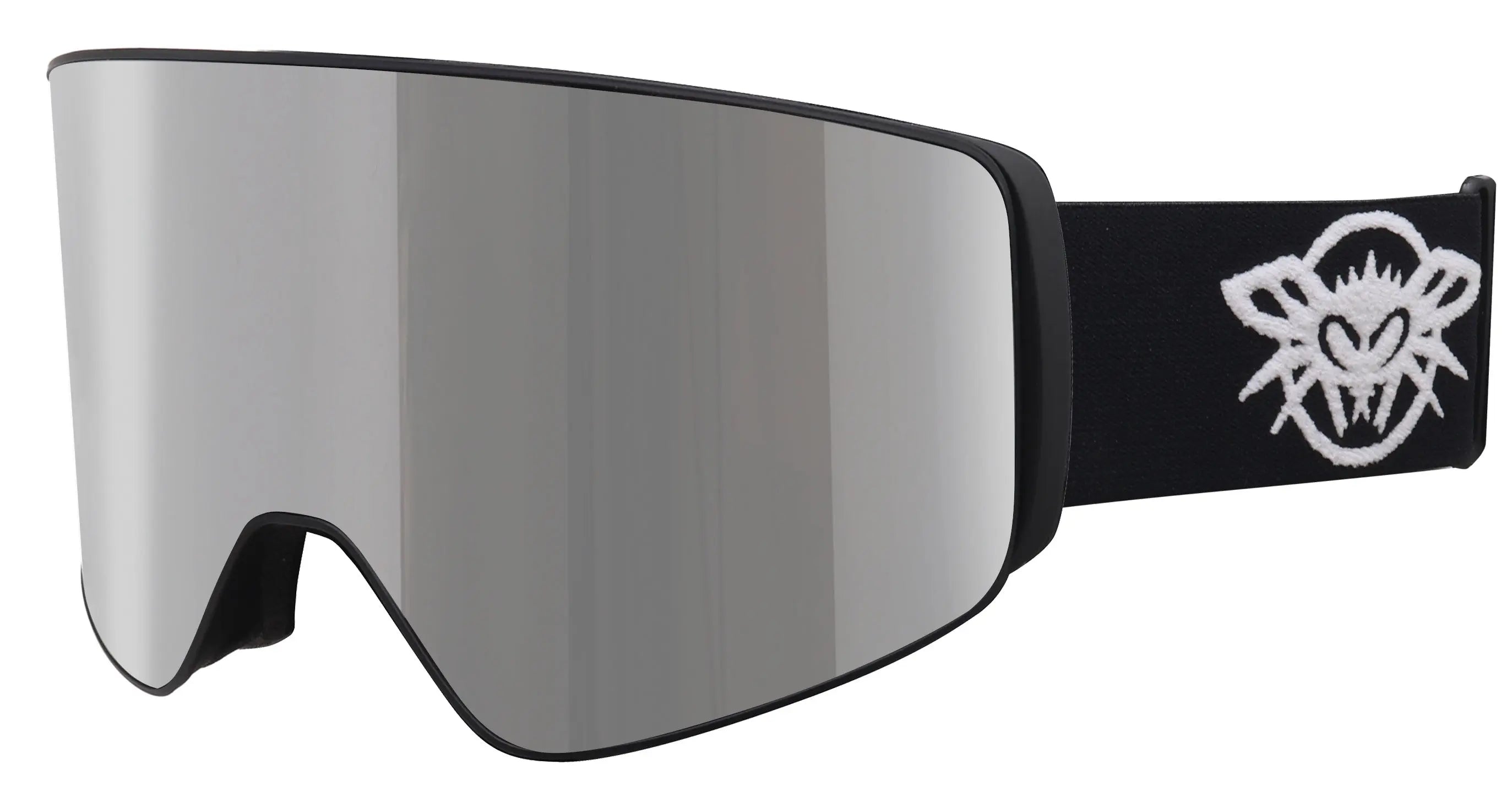 ski goggle magnetic Magna Fly Magnetic Snow Goggle Matte Black w/ Silver Mirror