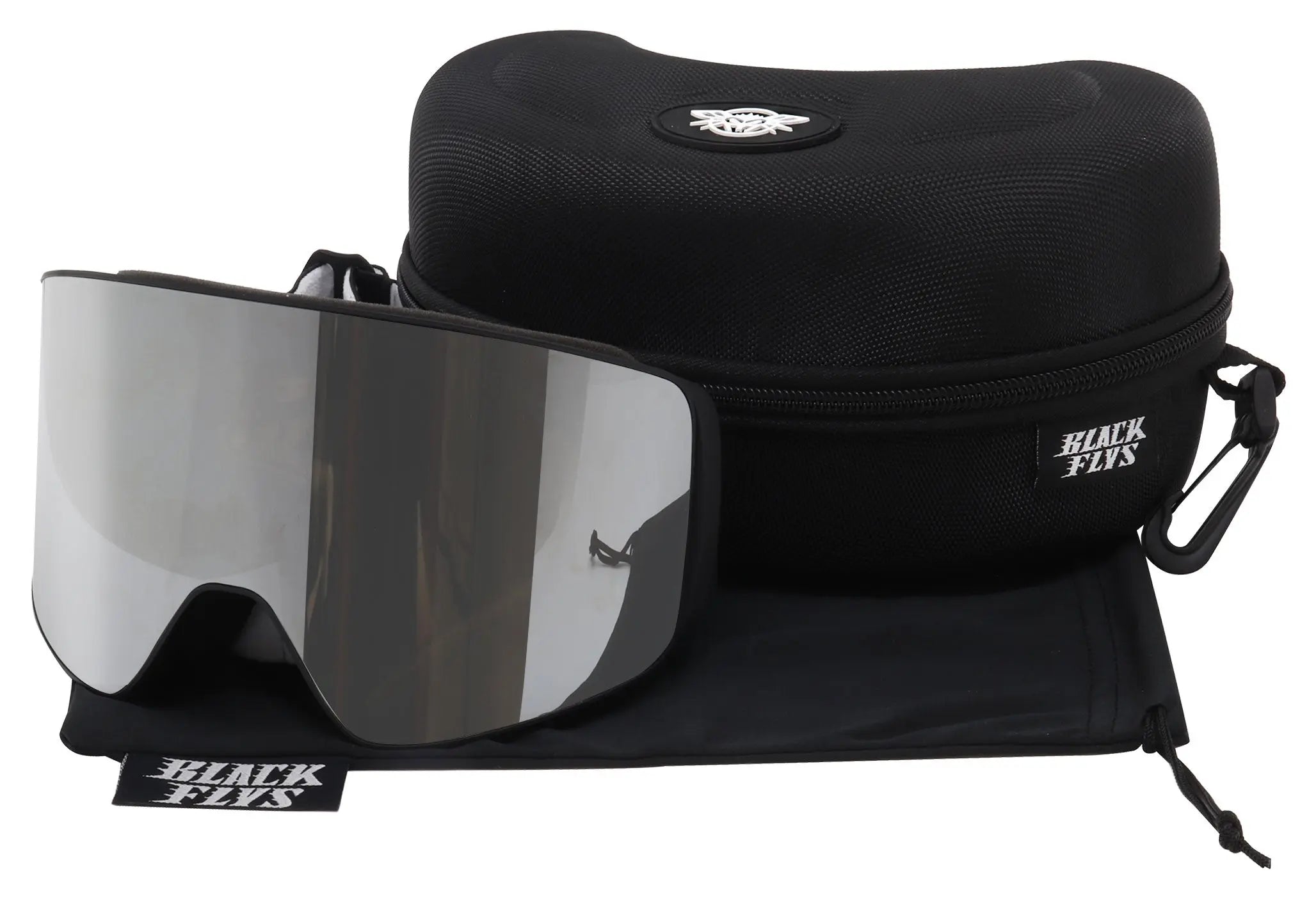 Magna Fly Magnetic Snow Goggle Matte Black w/ Silver Mirror