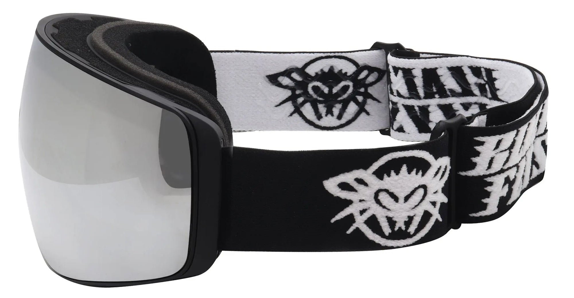 ski goggle mask Magna Fly Magnetic Snow Goggle Matte Black w/ Silver Mirror