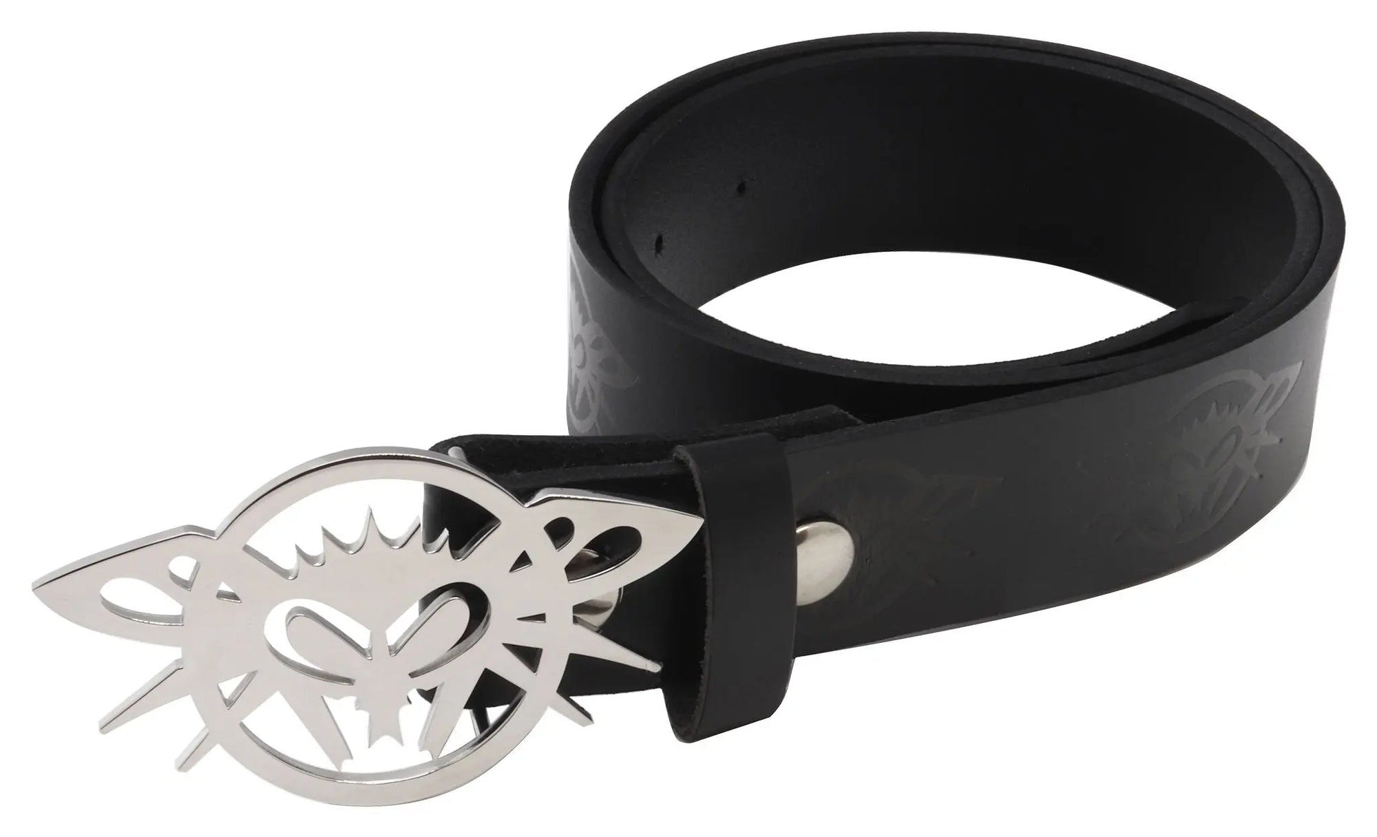 Phantom Buckle Leather Belt