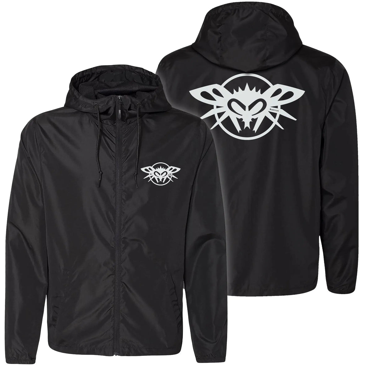 Team Rider Phantom Hooded Windbreaker Black Flys