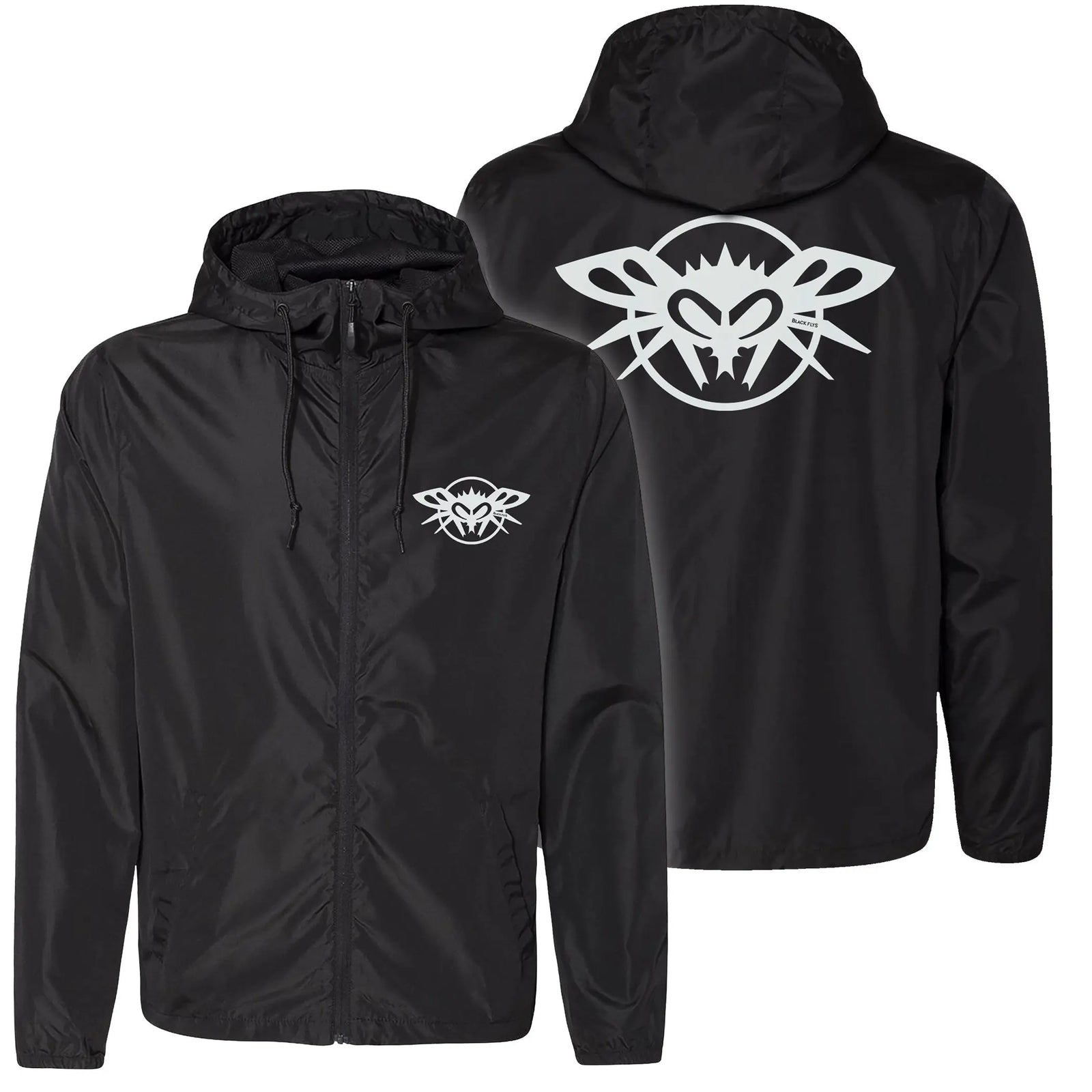 Team Rider Phantom Hooded Windbreaker Black Flys