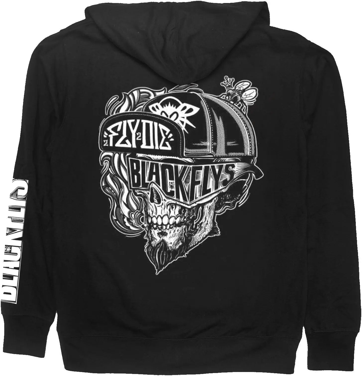 2 Fly 2 Die Zip Hoodie - BlackFlys