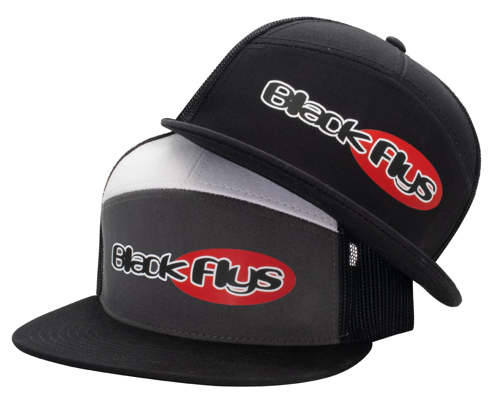 Indy Logo 7-Panel Trucker - BlackFlys