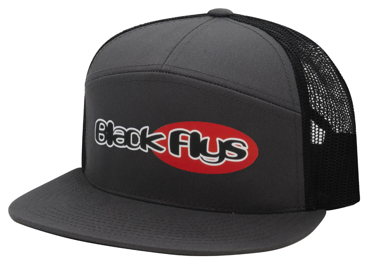 Indy Logo 7-Panel Trucker - BlackFlys