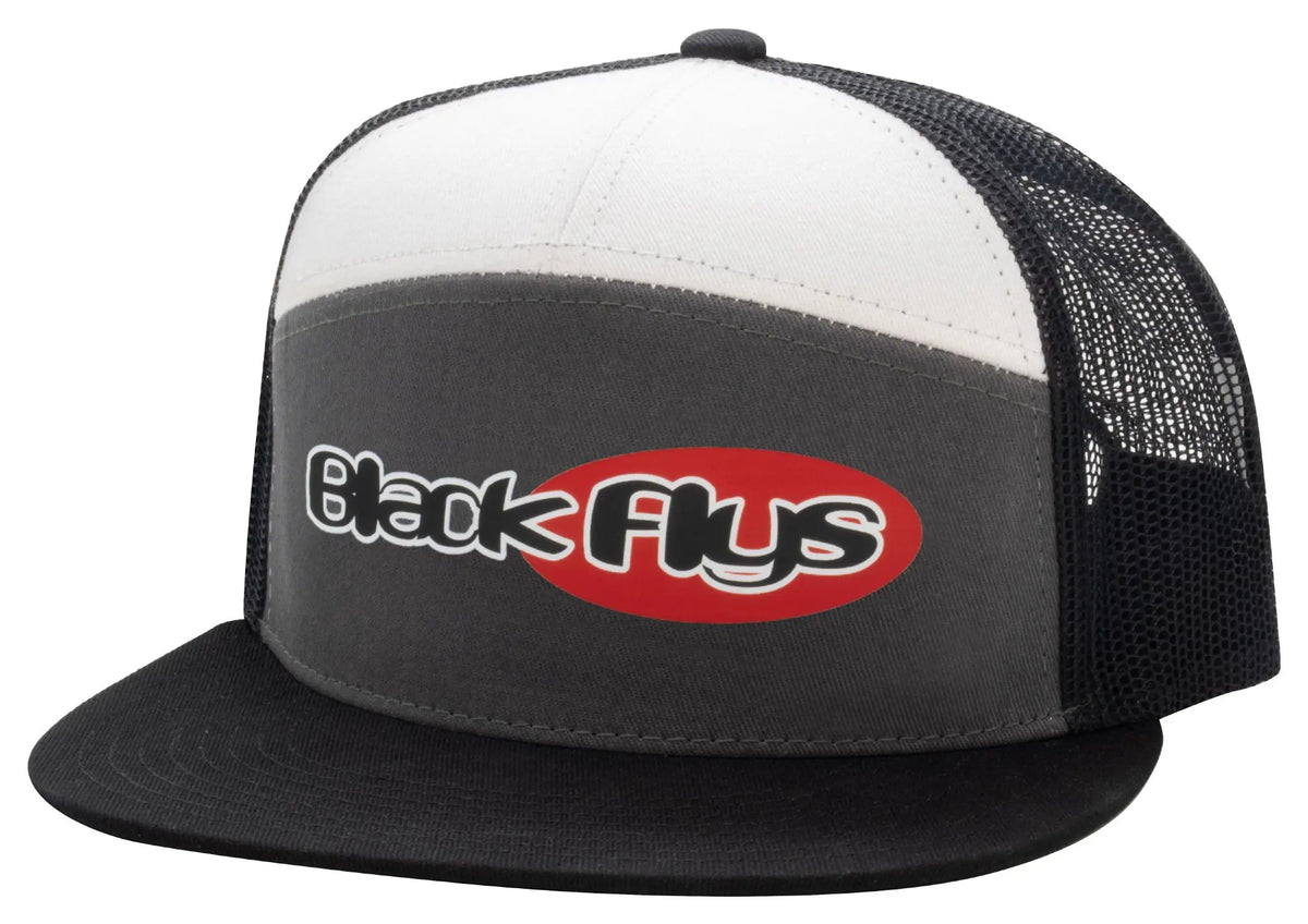 Indy Logo 7-Panel Trucker - BlackFlys