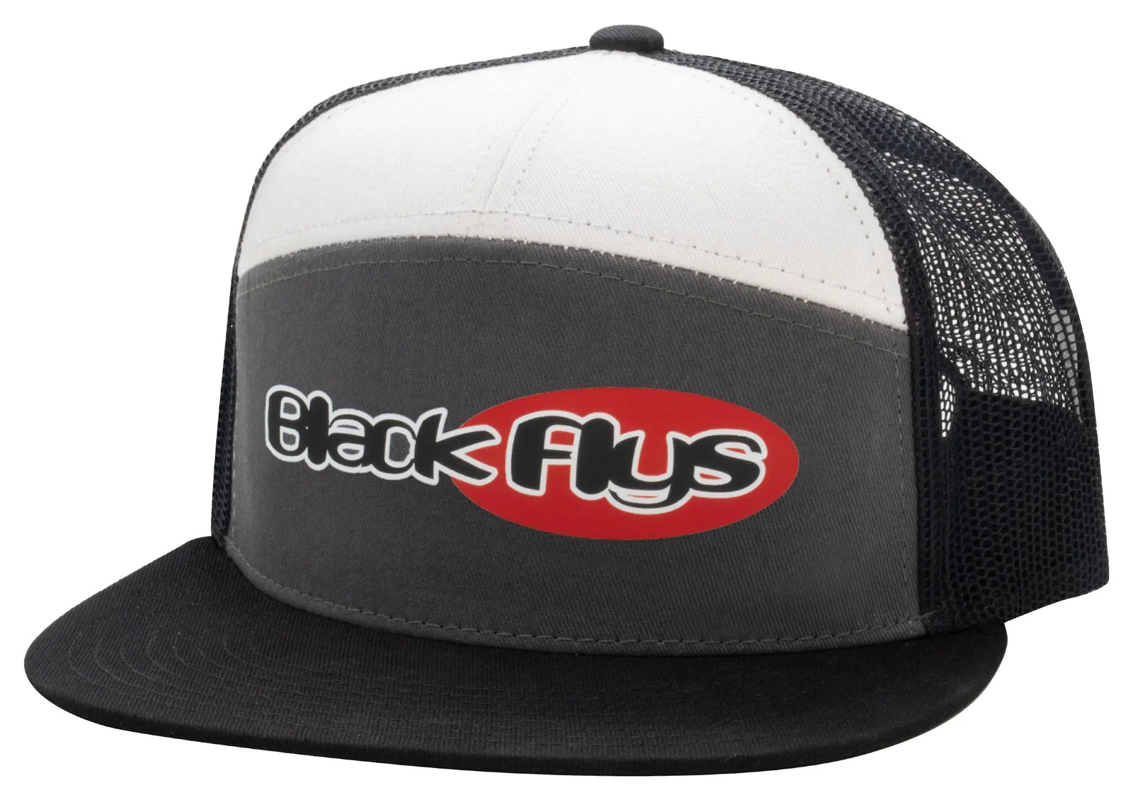 Indy Logo 7-Panel Trucker - BlackFlys