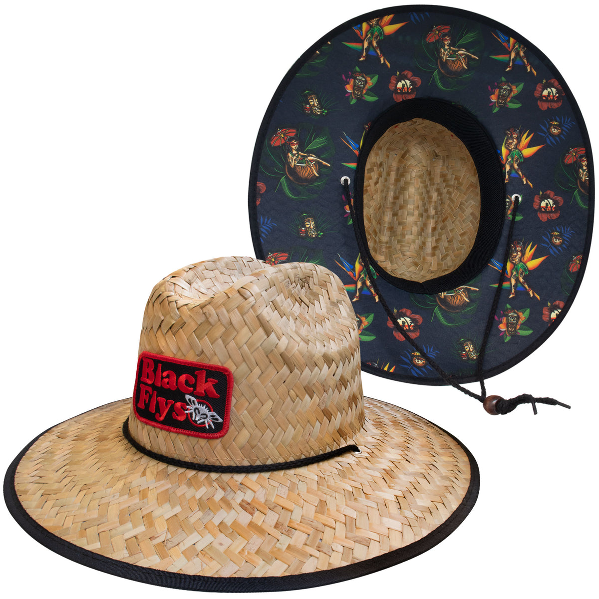 Black Flys Pardy Time Straw Hat - BlackFlys