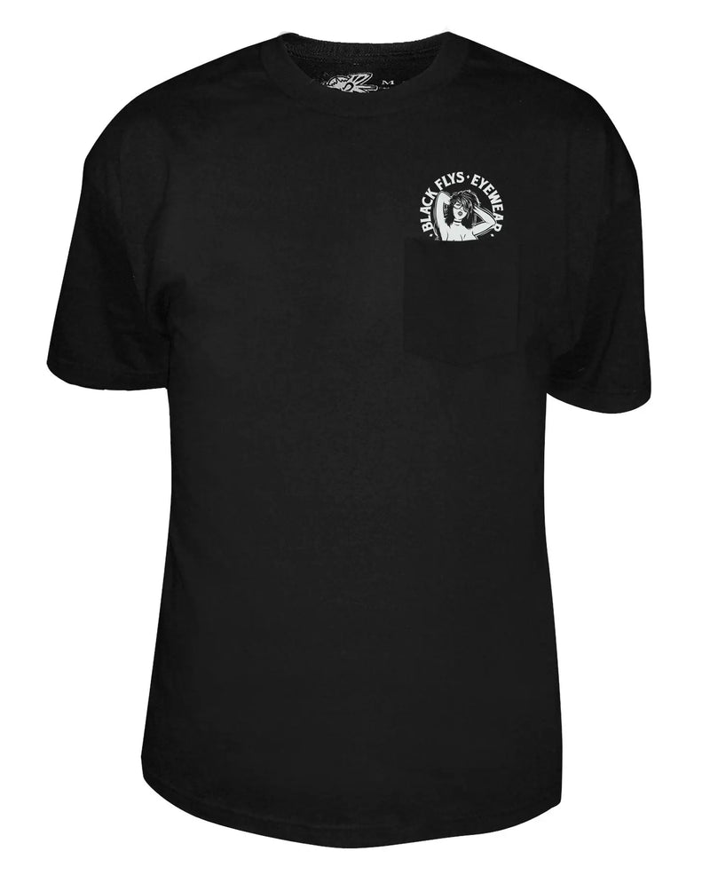 Peepshow Pocket Tee - BlackFlys