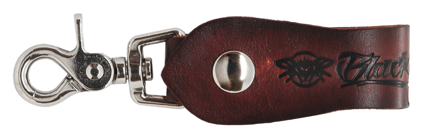 Steez Leather Keychain Black Flys